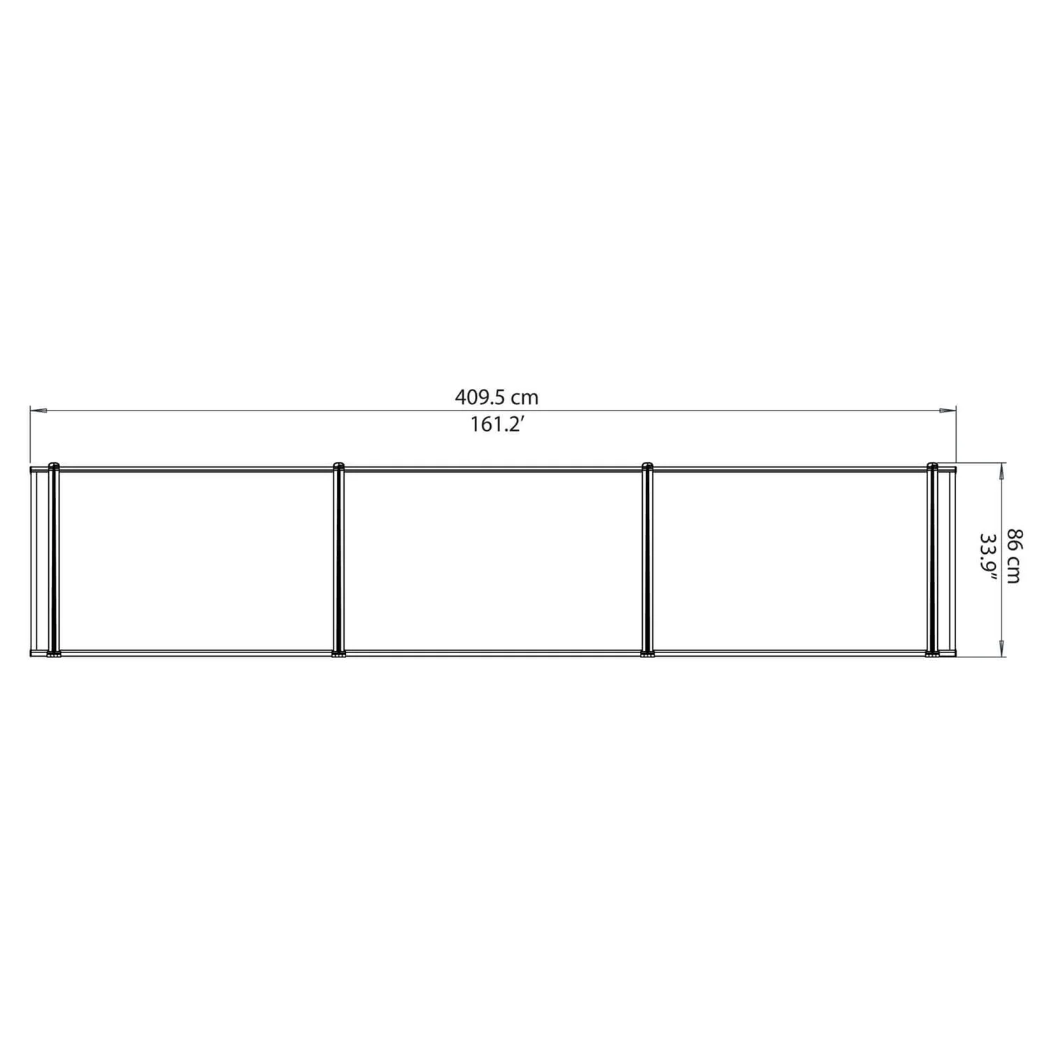 Palram - Canopia Canopy Neo 4050 Grey Twinwall 4 Palram - Canopia Canopy Neo 4050 Grey Twinwall - Image 4