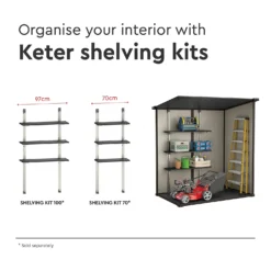 Keter Manor 6 X 4ft Outdoor Garden Pent Storage Shed - Beige/Brown 16 Keter Manor 6 X 4ft Outdoor Garden Pent Storage Shed - Beige/Brown -Westland Garden Deals Store 12808002 1605036177192040