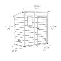 Keter Manor 6 X 4ft Outdoor Garden Pent Storage Shed - Beige/Brown 19 Keter Manor 6 X 4ft Outdoor Garden Pent Storage Shed - Beige/Brown -Westland Garden Deals Store 12808002 2075036177226321