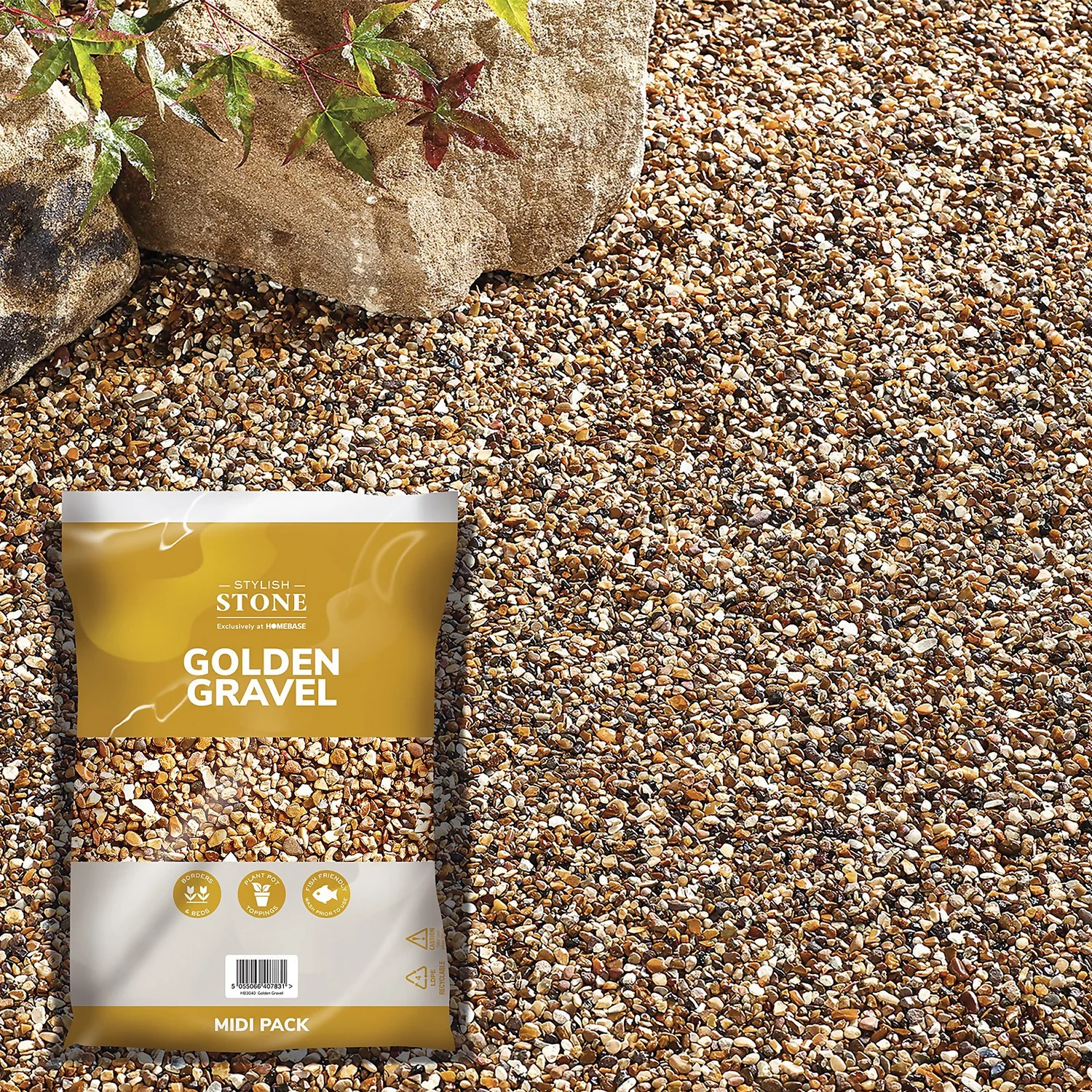 Stylish Stone Golden Gravel - Midi Pack - 9kg 1 Stylish Stone Golden Gravel - Midi Pack - 9kg
