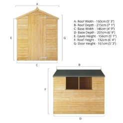 Mercia 7x5ft Overlap Apex Shed -Westland Garden Deals Store 12809173 5085029433603589