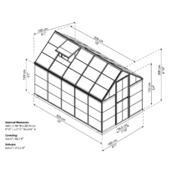 Palram 6 X 10ft Canopia Harmony Greenhouse - Green 17 Palram 6 X 10ft Canopia Harmony Greenhouse - Green -Westland Garden Deals Store 12810721 1674832988204576