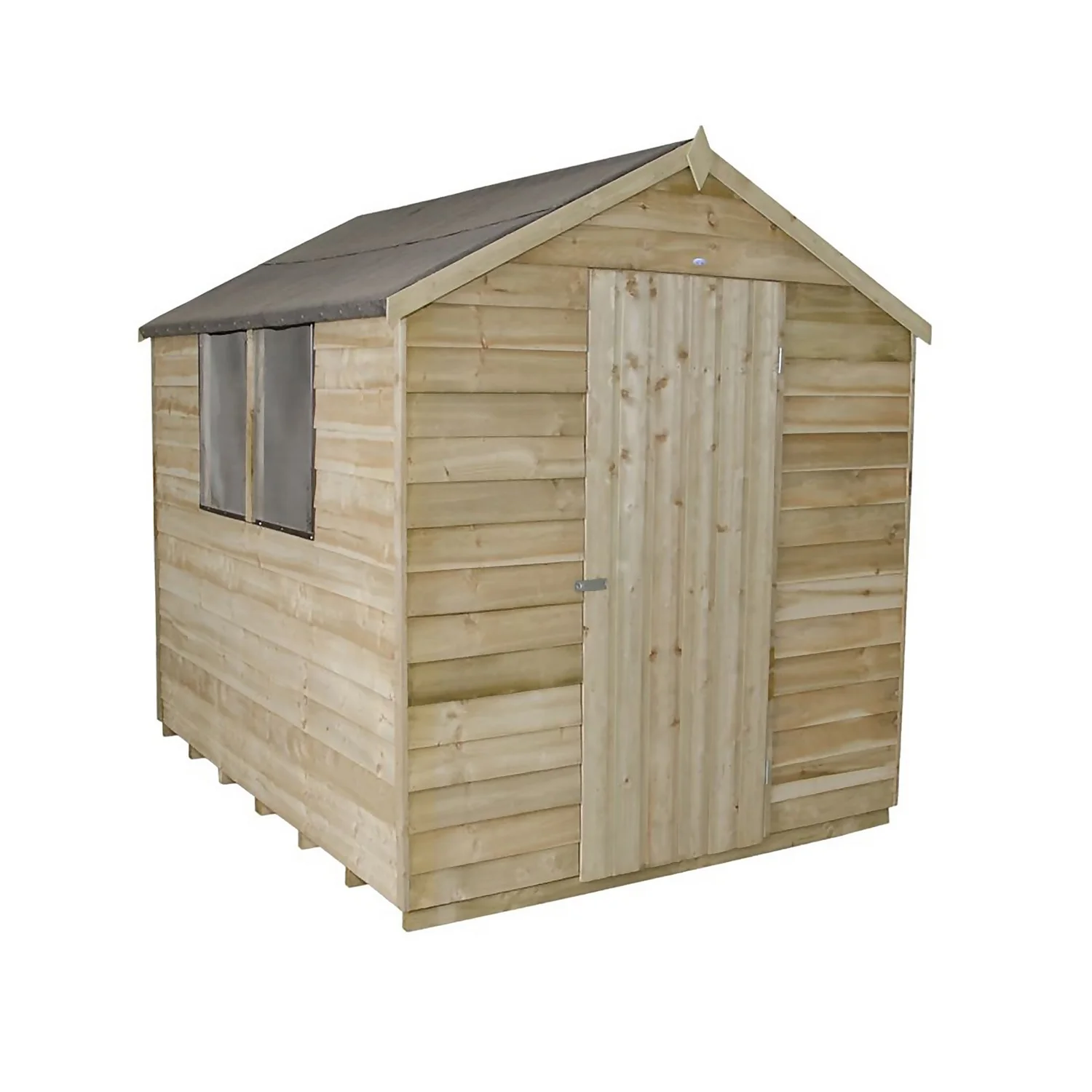 8x6ft Forest Natural Timber Overlap Apex Pressure Treated Wooden Shed 1 8x6ft Forest Natural Timber Overlap Apex Pressure Treated Wooden Shed