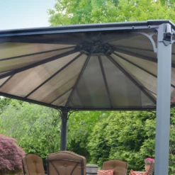 Palram - Canopia Monaco Hexagonal Garden Gazebo Grey -Westland Garden Deals Store 12810973 6544924172961429