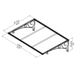Palram - Canopia Canopy Venus 1350 Clear 16 Palram - Canopia Canopy Venus 1350 Clear -Westland Garden Deals Store 12810976 6284833201142140