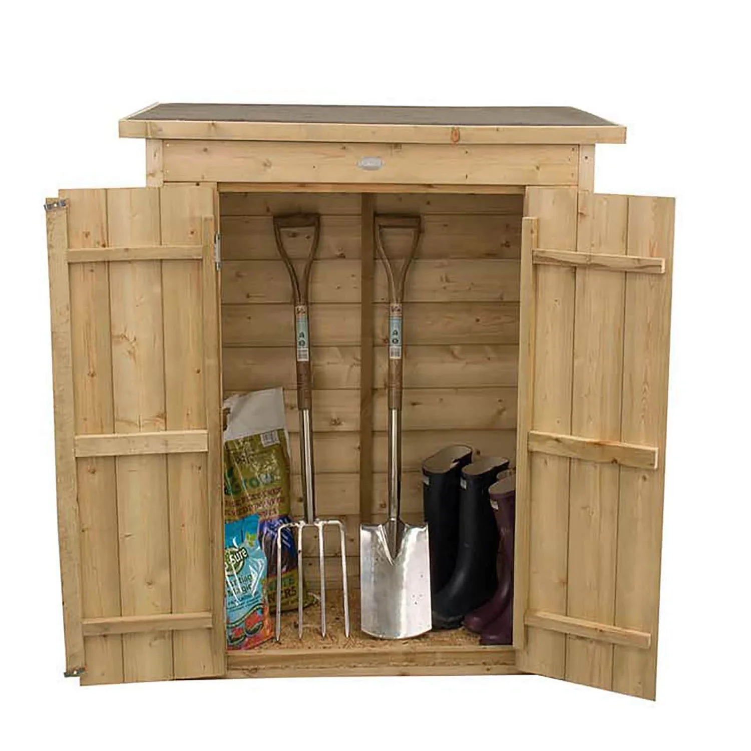 Forest Garden Wooden Shiplap Pent Garden Store 2 Forest Garden Wooden Shiplap Pent Garden Store - Image 2
