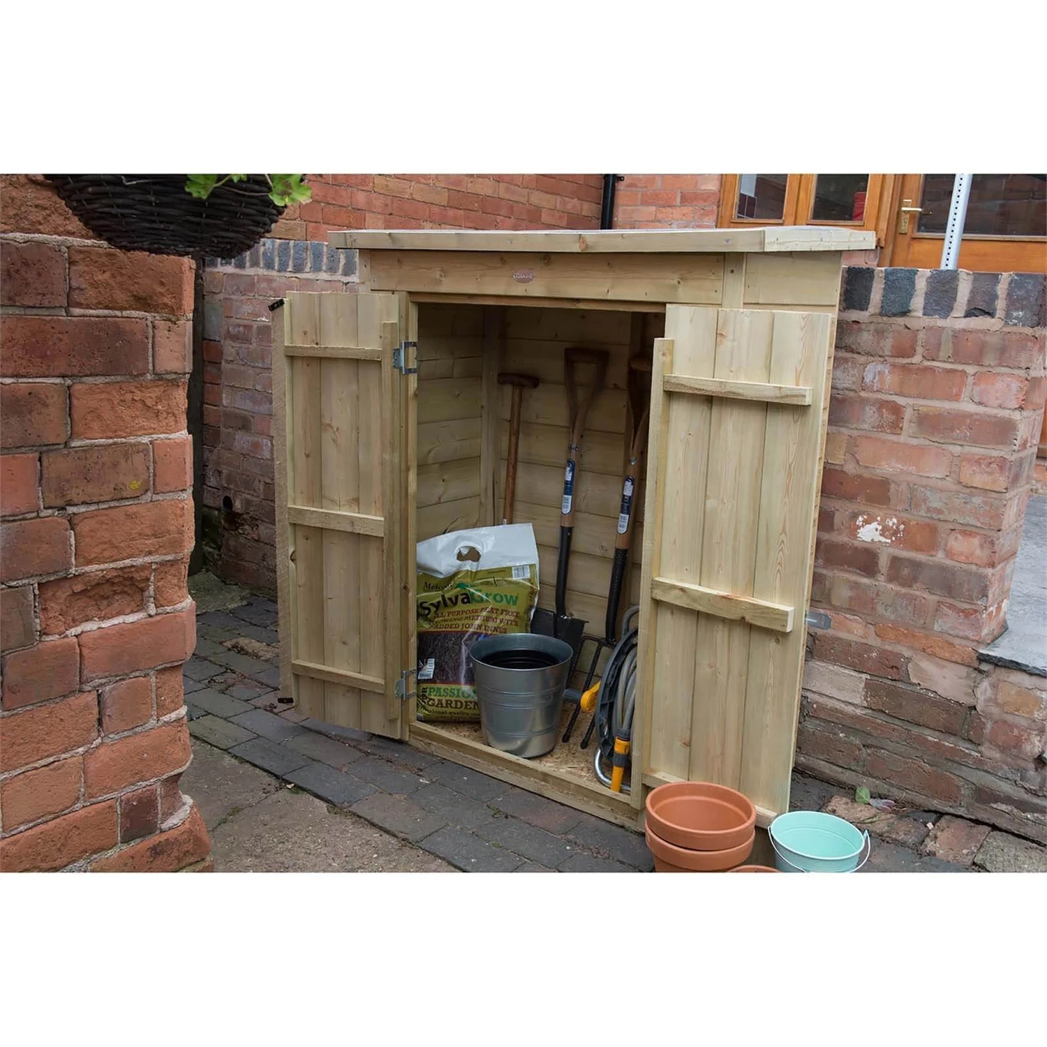 Forest Garden Wooden Shiplap Pent Garden Store 1 Forest Garden Wooden Shiplap Pent Garden Store