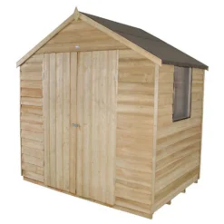7x5ft Forest Wooden Overlap Pressure Treated Apex Shed -incl. Installation -Westland Garden Deals Store 12814918 8914845696583797