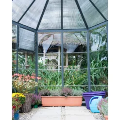 Palram 8ft Canopia Oasis Hexagonal Greenhouse - Grey -Westland Garden Deals Store 12821843 1594895167809666