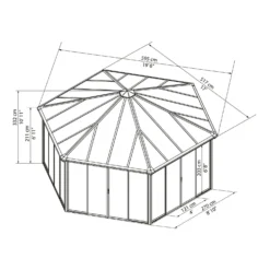 Palram - Canopia Garda Garden Conservatory Grey Bronze -Westland Garden Deals Store 12821929 6454833172872189