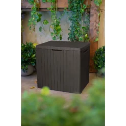 Keter City Outdoor Garden Storage Box 113L - Brown -Westland Garden Deals Store 12822290 1124900073755494