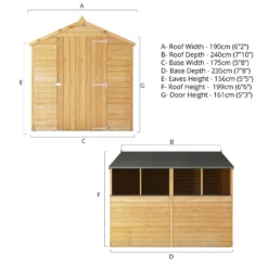 Mercia 8 X 6ft Overlap Apex Shed - Incl. Installation -Westland Garden Deals Store 12822317 1045036364210021