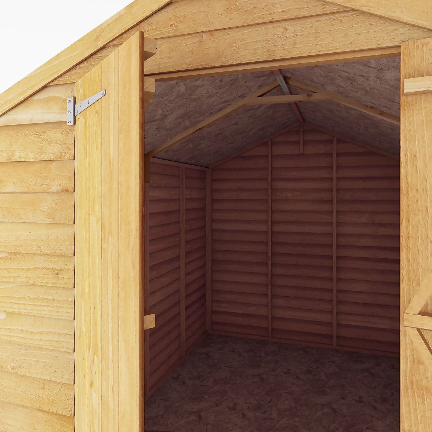 Mercia 8 X 6ft Overlap Double Door Apex Windowless Shed 3 Mercia 8 X 6ft Overlap Double Door Apex Windowless Shed - Image 3