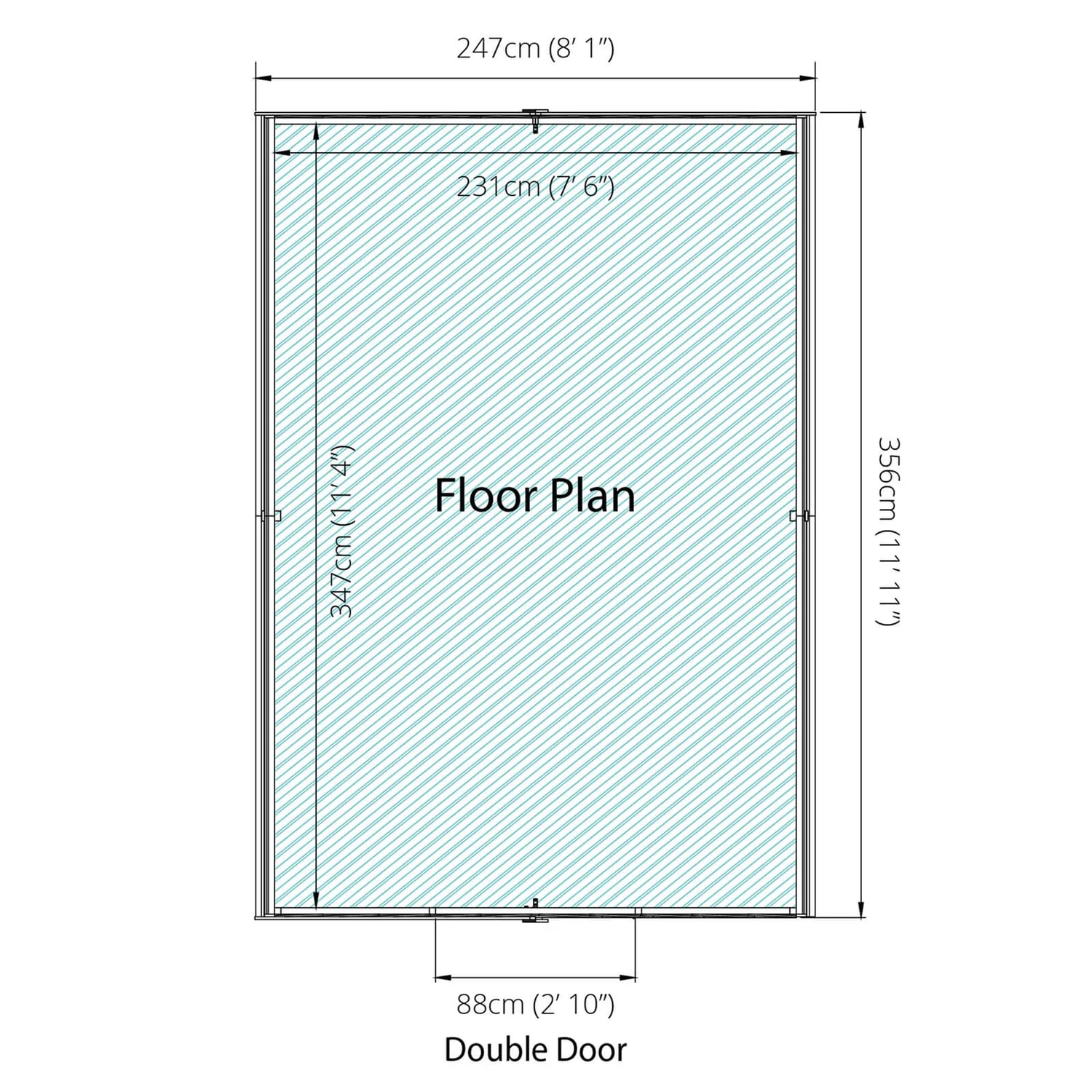 Mercia 12 X 8ft Overlap Apex Windowless Shed 9 Mercia 12 X 8ft Overlap Apex Windowless Shed - Image 9