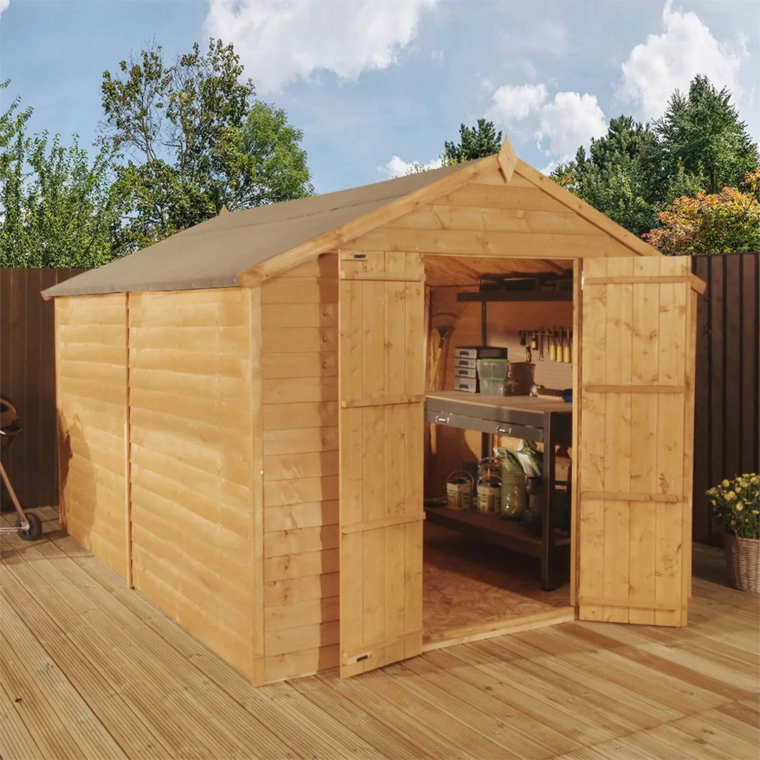 Mercia 12 X 8ft Overlap Apex Windowless Shed 2 Mercia 12 X 8ft Overlap Apex Windowless Shed - Image 2