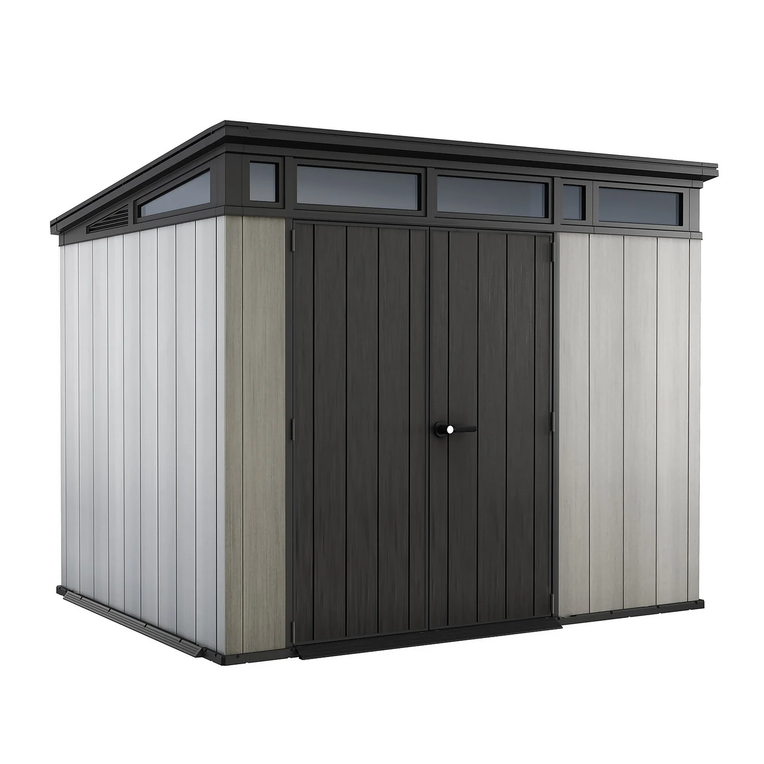 Keter Artisan 9 X 7ft Outdoor Garden Storage Pent Shed - Grey 1 Keter Artisan 9 X 7ft Outdoor Garden Storage Pent Shed - Grey