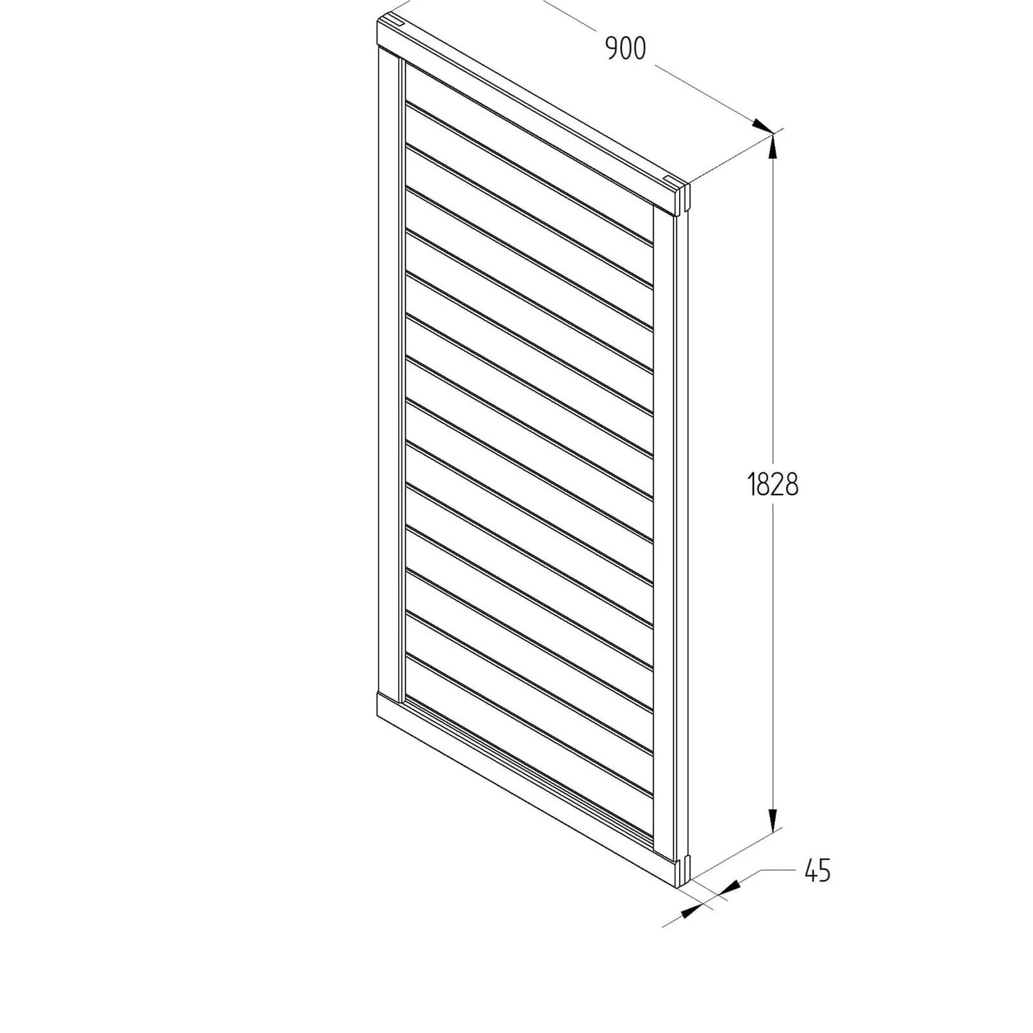 Horizontal Tongue & Groove Gate - 6ft 4 Horizontal Tongue & Groove Gate - 6ft - Image 4
