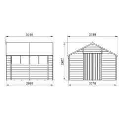 Forest 10 X 10ft Overlap Pressure Treated Double Door Apex Shed -Westland Garden Deals Store 12823848 1554833219727413
