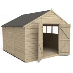 Forest 10 X 10ft Overlap Pressure Treated Double Door Apex Shed -Westland Garden Deals Store 12823848 6894833219639501