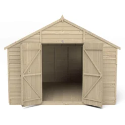 Forest 10 X 10ft Overlap Pressure Treated Double Door Apex Shed -Westland Garden Deals Store 12823848 7394833219765456