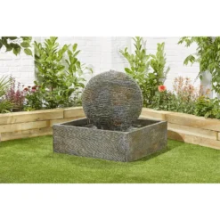Stylish Fountain Dark Planet Water Feature With LEDs -Westland Garden Deals Store 12825376 1534832989510974