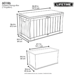 Lifetime Outdoor Plastic Garden Storage Box - 439 Litres 13 Lifetime Outdoor Plastic Garden Storage Box - 439 Litres -Westland Garden Deals Store 12826335 1974856525567256