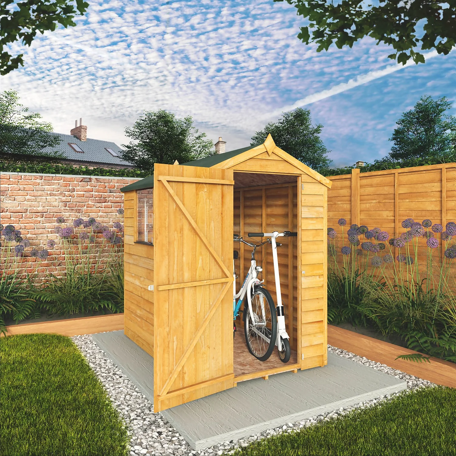 Mercia 6 X 4ft Overlap Apex Shed - Incl. Installation 2 Mercia 6 X 4ft Overlap Apex Shed - Incl. Installation - Image 2