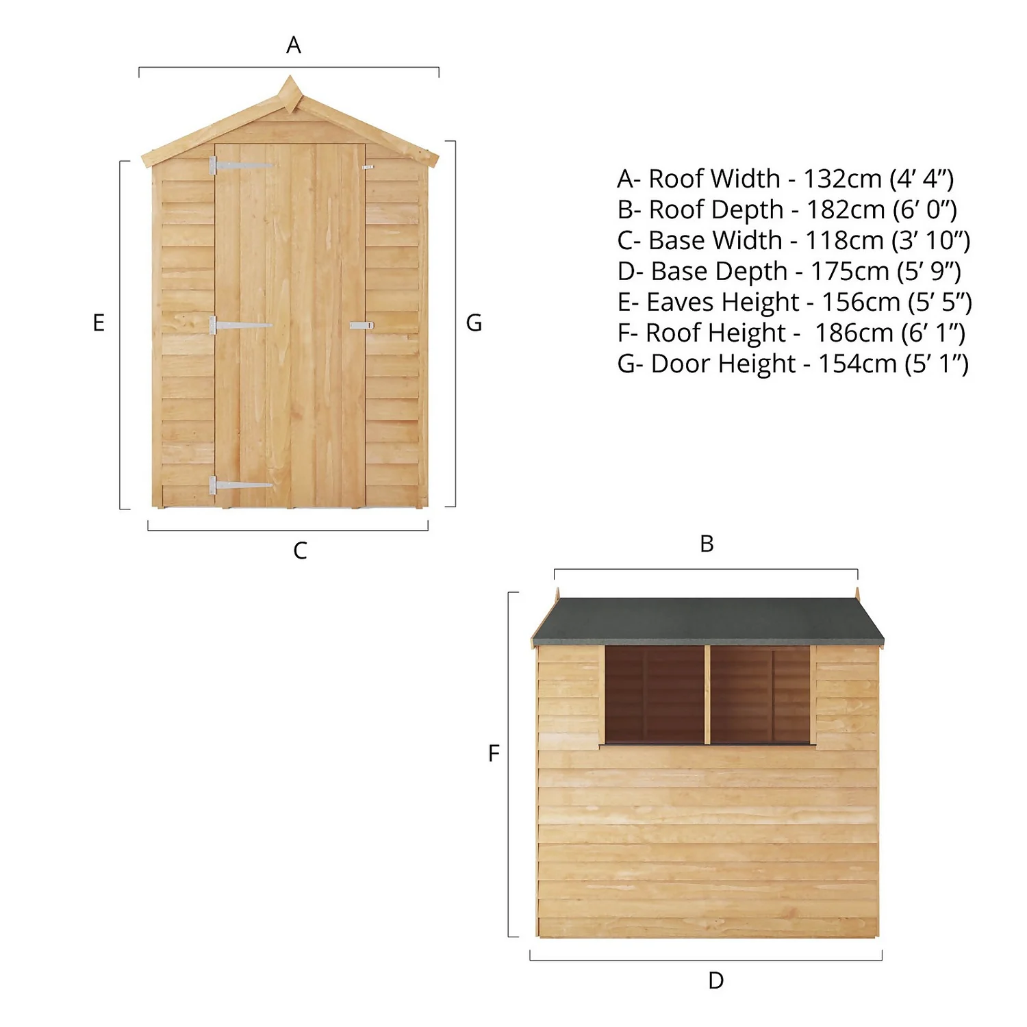 Mercia 6 X 4ft Overlap Apex Shed - Incl. Installation 9 Mercia 6 X 4ft Overlap Apex Shed - Incl. Installation - Image 9