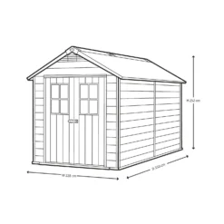 Keter Newton 7.5 X 11ft Outdoor Plastic Garden Storage Shed - Brown 10 Keter Newton 7.5 X 11ft Outdoor Plastic Garden Storage Shed - Brown -Westland Garden Deals Store 12833045 1084843485053469