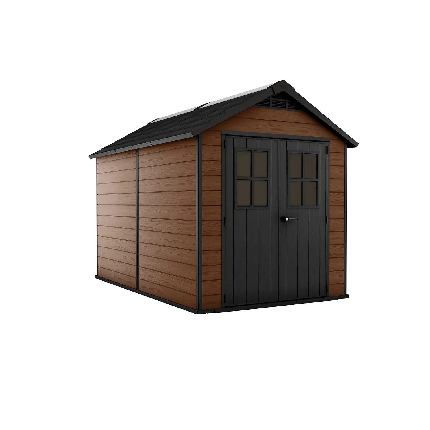 Keter Newton 7.5 X 11ft Outdoor Plastic Garden Storage Shed - Brown 1 Keter Newton 7.5 X 11ft Outdoor Plastic Garden Storage Shed - Brown