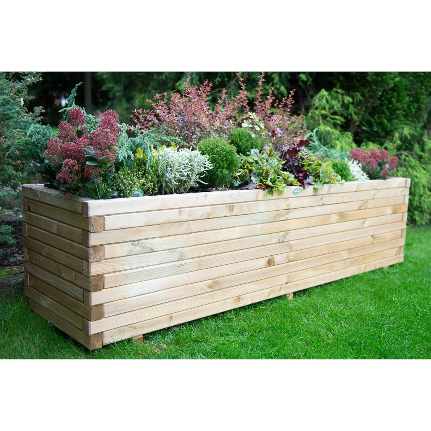 Forest Garden Wooden Lomello Planter 1 Forest Garden Wooden Lomello Planter