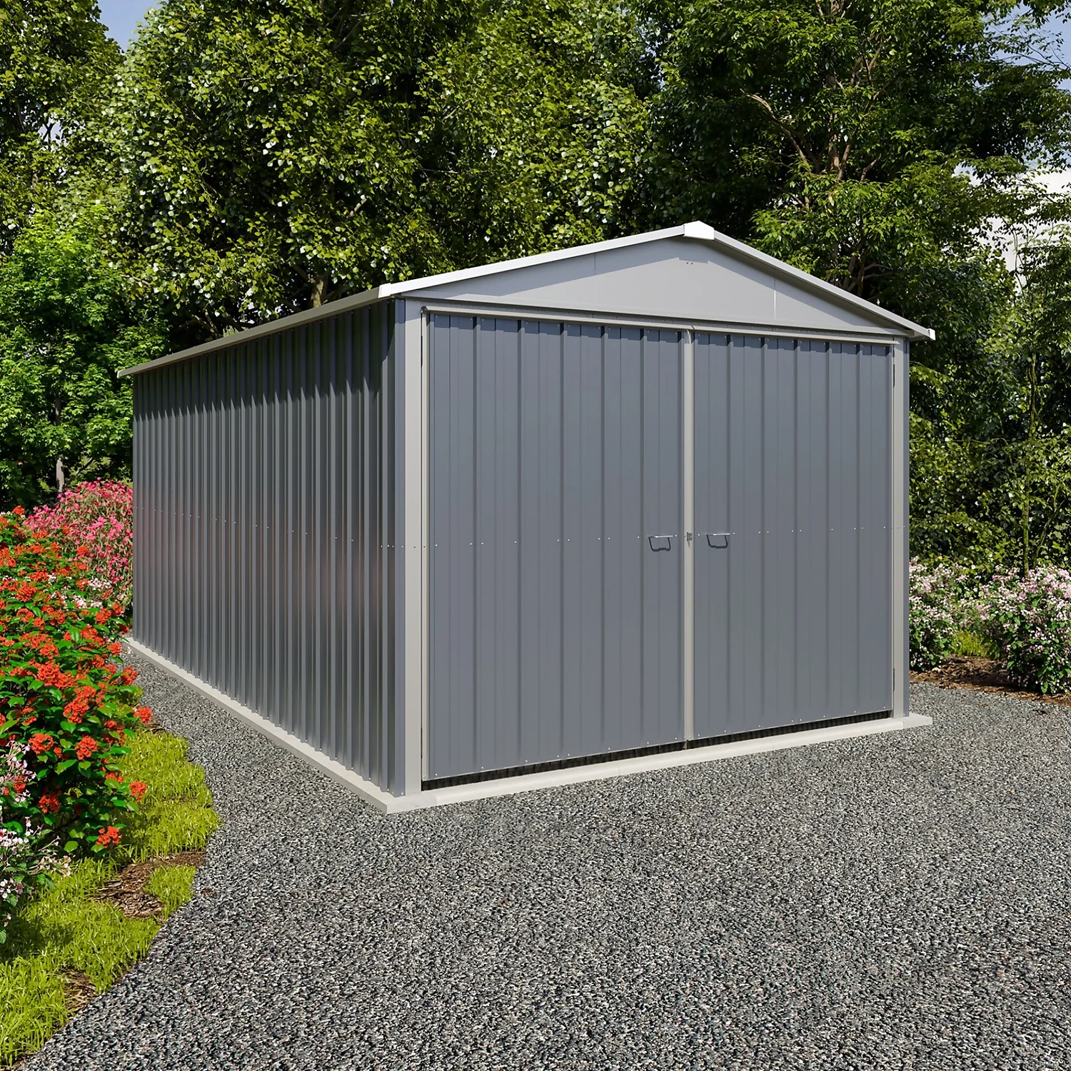 Yardmaster 10x17ft Metal Garage Workshop - Anthracite Grey 2 Yardmaster 10x17ft Metal Garage Workshop - Anthracite Grey - Image 2