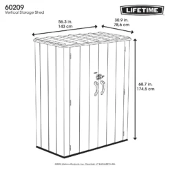 Lifetime 1500L Rough Cut Vertical Storage Cabinet -Westland Garden Deals Store 12836581 1694833208276995