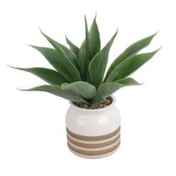 Artificial Aloe Vera In Striped Pot -Westland Garden Deals Store 12879278 1824858347884700