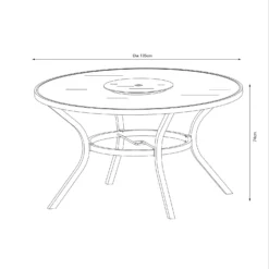 Misali 6 Seater Garden Dining Set -Westland Garden Deals Store 12881492 5834948030746531