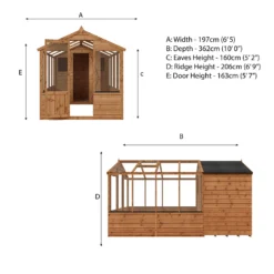 Country Living Grassthorpe 12 X 6ft Traditional Apex Greenhouse Combi Shed Painted + Installation - Thorpe Towers -Westland Garden Deals Store 12881653 1694976288466036