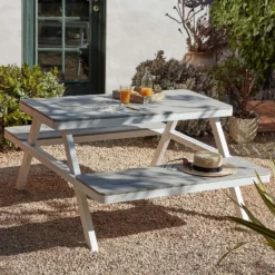 Picnic Bench - White & Grey -Westland Garden Deals Store 12885210 1454853415433776