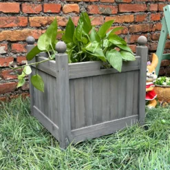 Homebase Medium Wooden Planter Grey -Westland Garden Deals Store 12885225 2145013038344101