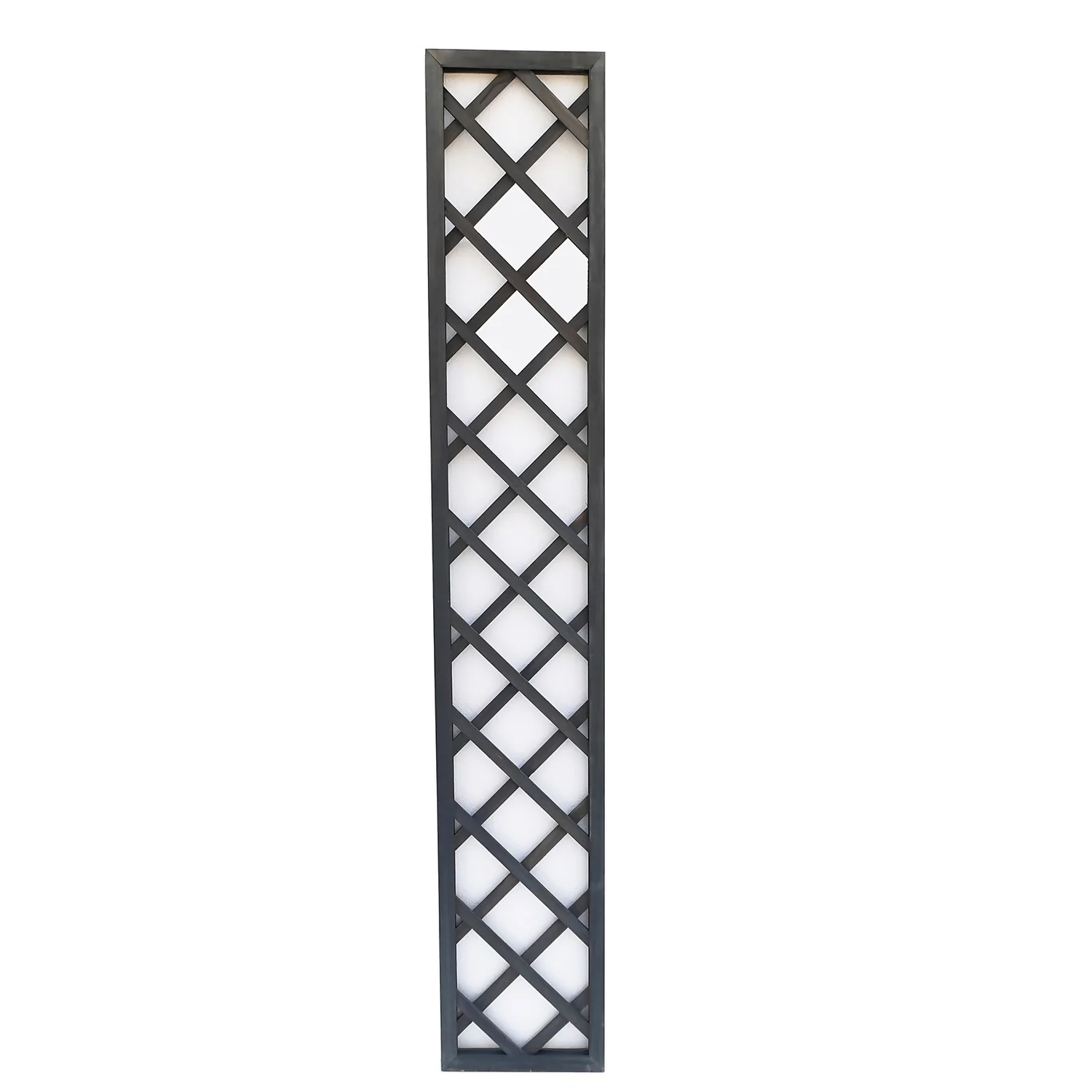 1.8m X 30cm Wooden Trellis Panel - Grey 1 1.8m X 30cm Wooden Trellis Panel - Grey