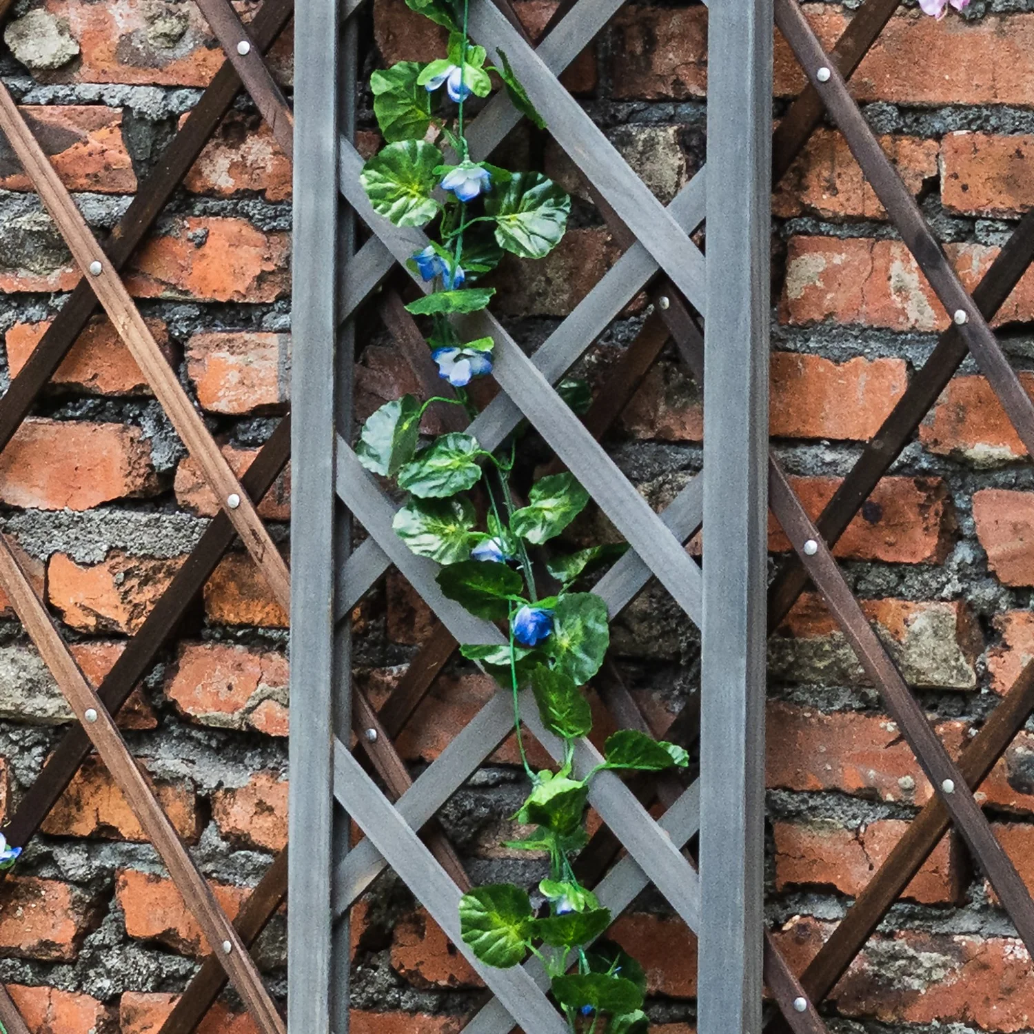 1.8m X 30cm Wooden Trellis Panel - Grey 4 1.8m X 30cm Wooden Trellis Panel - Grey - Image 4