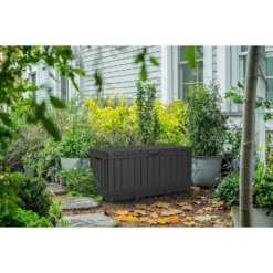 Keter Kentwood Outdoor Garden Storage Box 350L - Graphite -Westland Garden Deals Store 12885762 3464899008568981