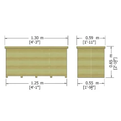 Shire Tongue & Groove Wooden Storage Box - 4x2ft -Westland Garden Deals Store 12887189 1604851576664698