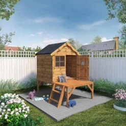 Mercia 4 X 7ft Snug Wooden Playhouse With Tower -Westland Garden Deals Store 12888282 1534874979562575