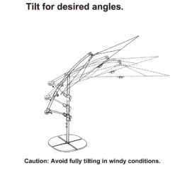 None 3m Overhanging Parasol - Light Grey -Westland Garden Deals Store 12888566 1414966185580383