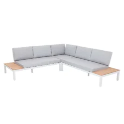 Spirit Metal Garden Corner Sofa Set - Grey 15 Spirit Metal Garden Corner Sofa Set - Grey -Westland Garden Deals Store 12889918 1544846181054970