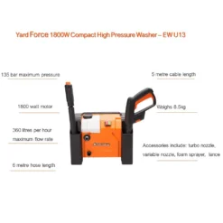 Yard Force 1800W 135Bar Compact Pressure Washer -Westland Garden Deals Store 12892251 9054929620347179