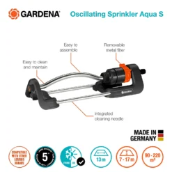 GARDENA Oscillating Sprinkler Aqua S 8 GARDENA Oscillating Sprinkler Aqua S -Westland Garden Deals Store 13043399 1354907564242398