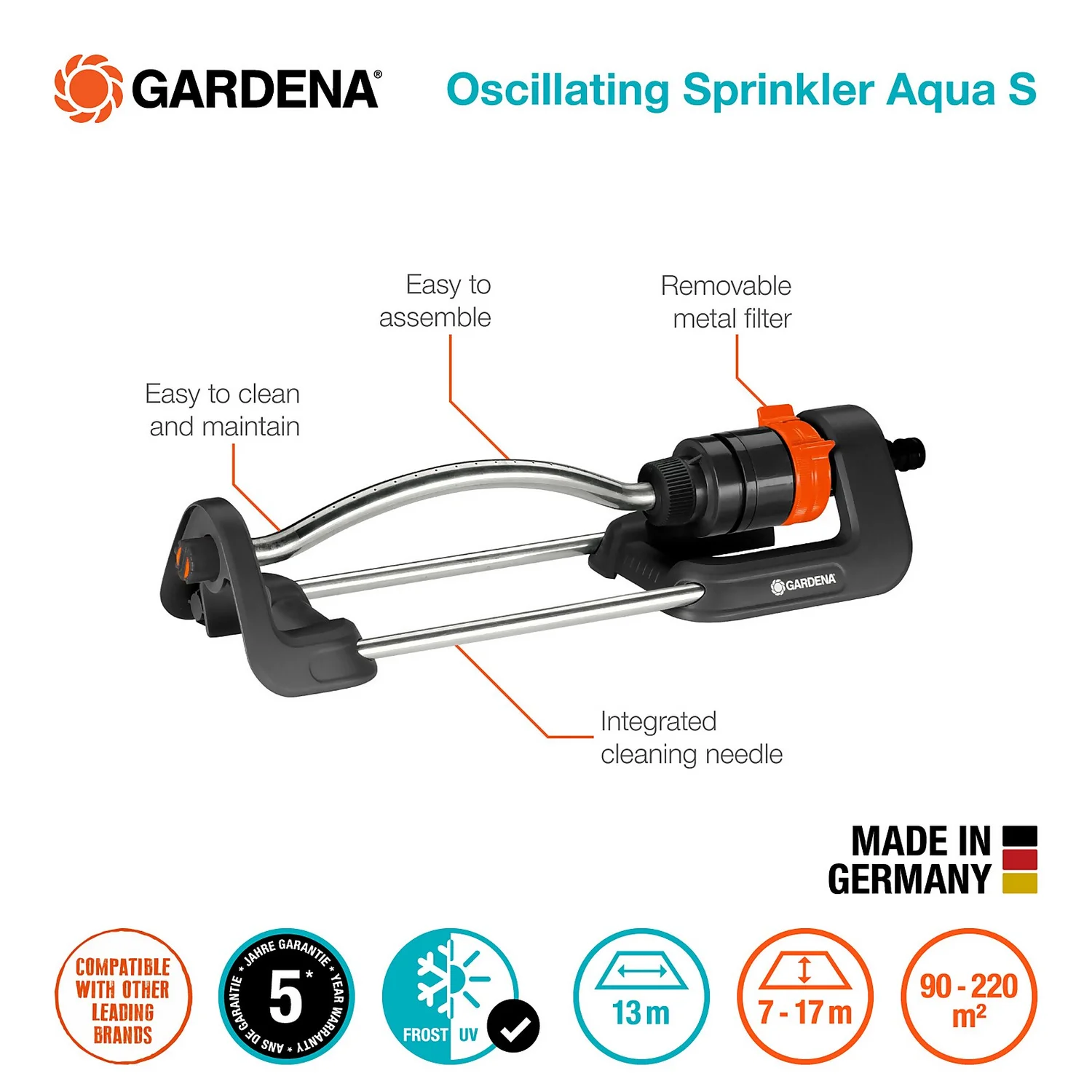 GARDENA Oscillating Sprinkler Aqua S 3 GARDENA Oscillating Sprinkler Aqua S - Image 3