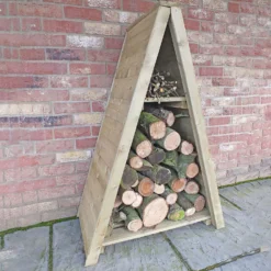Shire Small Triangular Log Store Tongue And Groove -Westland Garden Deals Store 13082825 2124862456482833