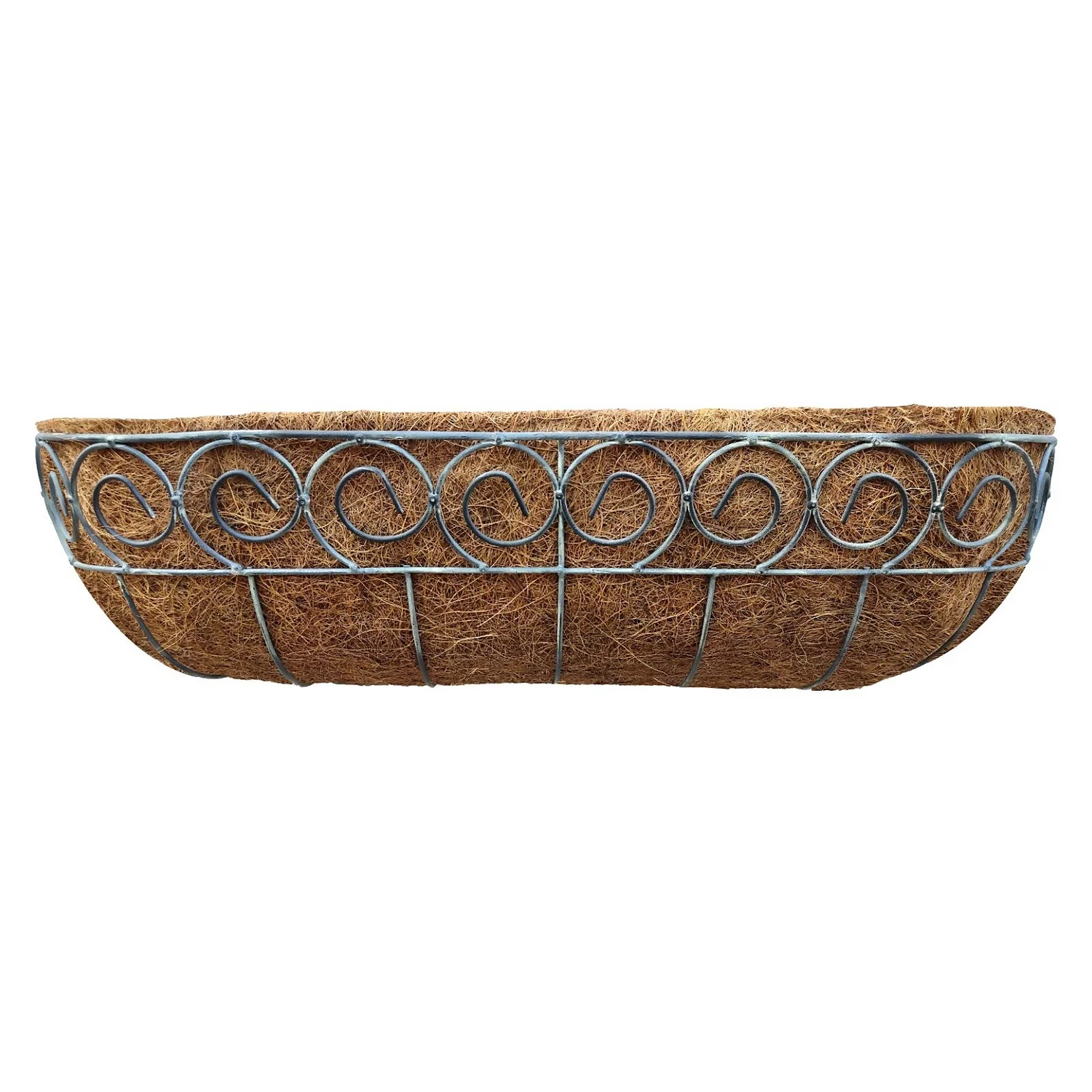 Distress Finish Wall Trough With Coco Liner - 61cm 1 Distress Finish Wall Trough With Coco Liner - 61cm